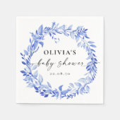 青磁花柄ブックペーパーナプキン スタンダードカクテルナプキン (正面)