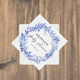 青磁花柄ブックペーパーナプキン スタンダードカクテルナプキン