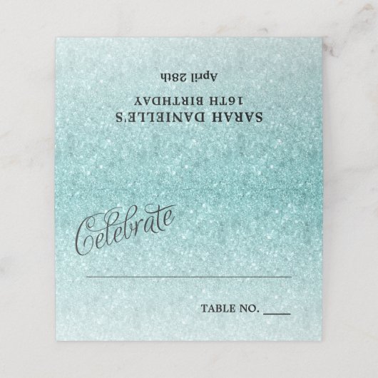 青祝グリッターパーソナライズされた プレイスカード (外部開封)