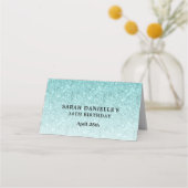 青祝グリッターパーソナライズされた プレイスカード (裏面)