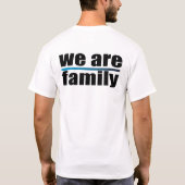 青私達あります家族が支持して下さい Tシャツ (裏面)