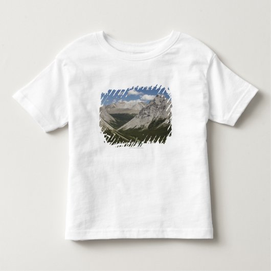 青空が付いている谷のmountain湖 トドラーTシャツ (正面)