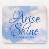 青空が現感動的れ、聖書の聖句を輝かせる マウスパッド
