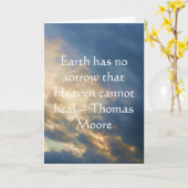 青空とのトマスムーアの感動的な引用文 カード (黄色い花)