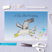 青空との漫画のカモメの飛んでいるな間接費 薄葉紙 (クラフト)