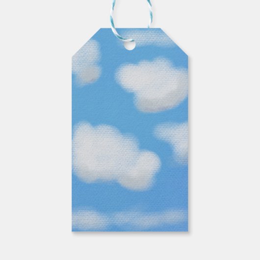 青空とふわふわ雲サンキュー ギフトタグ (裏面)