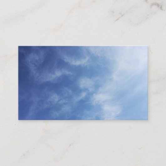 青空とぼやけた雲の写真 名刺 (正面)