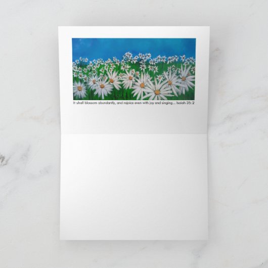 青空とデイジー カード (内部)