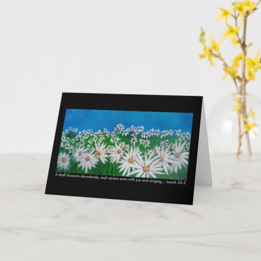 青空とデイジー カード (黄色い花)