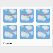 青空とフワフワ雲誕生日 スクエアシール (シート)