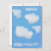青空とフワフワ雲誕生日 招待状 (裏面)