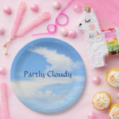 青空とホワイトクラウドのカスタマイズ ペーパープレート (パーティー)