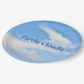 青空とホワイトクラウドのカスタマイズ ペーパープレート (アングル)