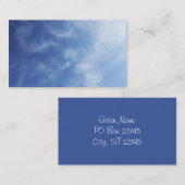 青空とモヤモヤした雲の写真 名刺 (正面/裏面)