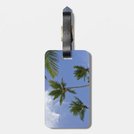 青空とヤシの木 ラゲッジタグ (裏面縦)