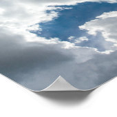 青空と日に照らされた雲 ポスター (角)