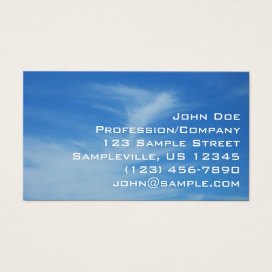 青空と白い雲の抽象芸術自然写真 (正面)