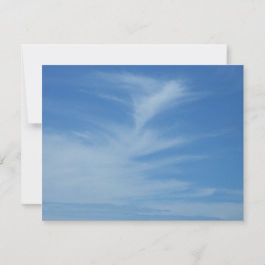 青空と白い雲の抽象芸術自然写真 カード (正面)
