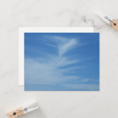 青空と白い雲の抽象芸術自然写真 カード (正面/裏面インサイチュ)