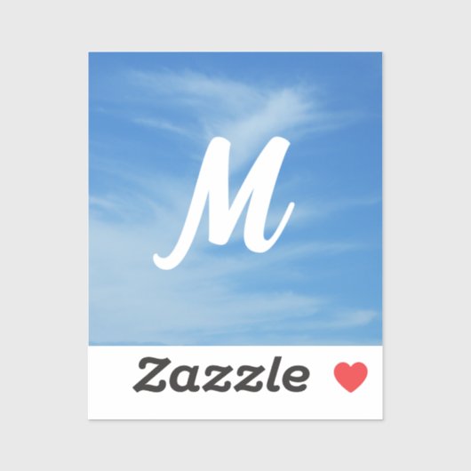 青空と白い雲の抽象芸術自然写真 シール (シート)