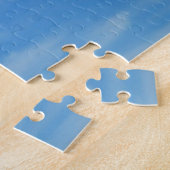 青空と白い雲の抽象芸術自然写真 ジグソーパズル (側面)