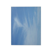 青空と白い雲の抽象芸術自然写真 ノートパッド (回転)