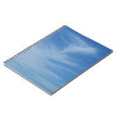 青空と白い雲の抽象芸術自然写真 ノートブック (左側)