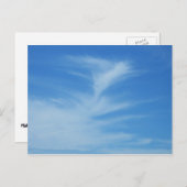 青空と白い雲の抽象芸術自然写真 ポストカード (正面/裏面)