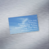 青空と白い雲の抽象芸術自然写真 マグネット名刺 (インサイチュ)