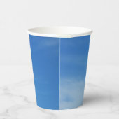 青空と白い雲の抽象芸術自然写真 紙コップ (右)