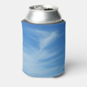 青空と白い雲の抽象芸術自然写真 缶クーラー (缶裏面)