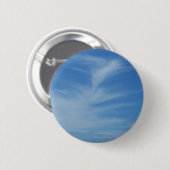 青空と白い雲の抽象芸術自然写真 缶バッジ (正面&裏面)