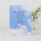 青空と白い雲の自然 招待状 (スタンド正面)