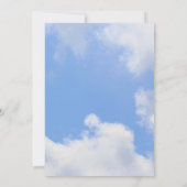 青空と白い雲の自然 招待状 (裏面)