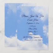 青空と白い雲の自然 招待状 (正面/裏面)