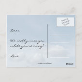 青空と白い雲はがき。 ポストカード (裏面)