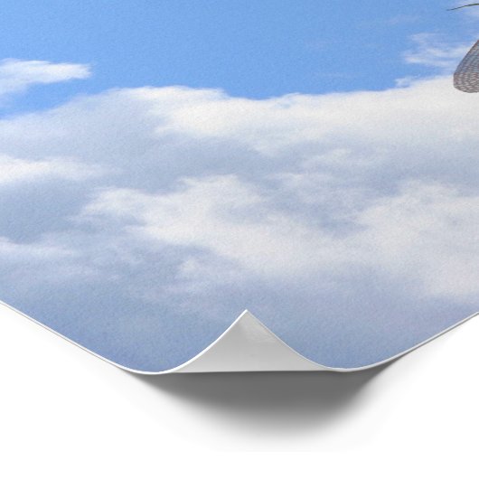 青空と白い雲 ポスター (角)