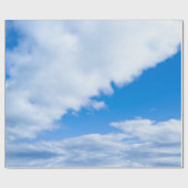 青空と白い雲 ラッピングペーパー (フラット)