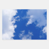 青空と白雲の写真 ラッピングペーパーシート (正面2)