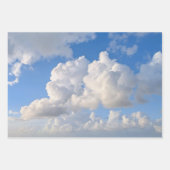 青空と白雲の写真 ラッピングペーパーシート (正面)