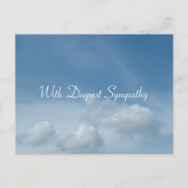 青空と白雲悔やみや弔慰 ポストカード