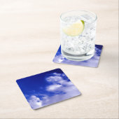 青空と白雲 スクエアペーパーコースター (インサイチュ)