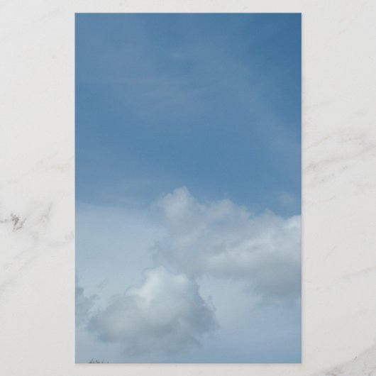 青空と白雲。 便箋 (正面)