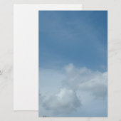 青空と白雲。 便箋 (正面/裏面)
