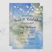 青空と白雲 | Sweet 16誕生日 招待状 (正面/裏面)