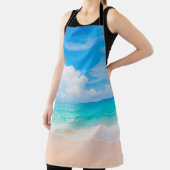 青空と白cの美しい熱帯ビーチ エプロン (インサイチュ)