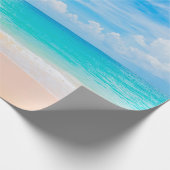 青空と白cの美しい熱帯ビーチ ラッピングペーパー (角)