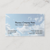 青空と綿の白い雲 名刺 (裏面)