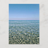 青空と美しい穏やかな海のはがき ポストカード (正面)