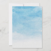 青空と自転車の風景とウェディング セーブザデート (裏面)